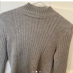 Cooperative Cindy Ribbed Mock Neck Sweater